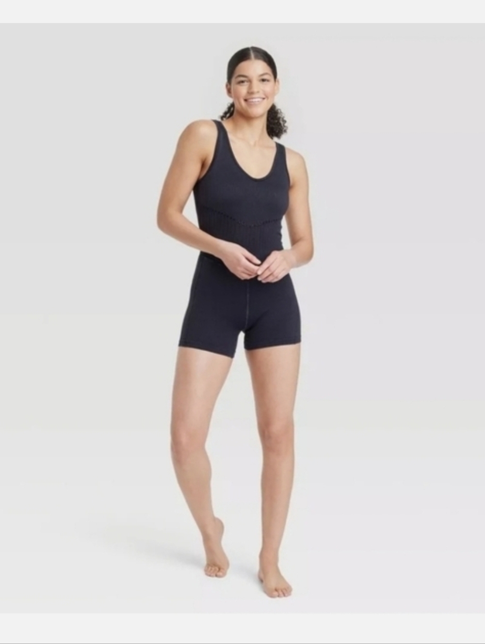 JoyLab Women's Stretch Seamless Short Active BodysuitSize XS